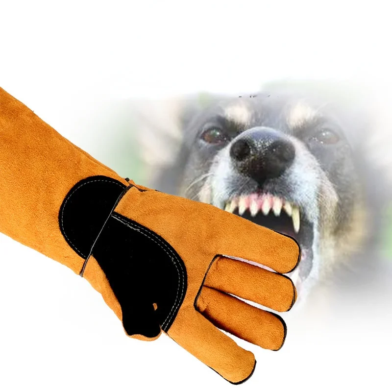 Leatherwork Training - Pet Gloves Cowhide Leather Anti-grasping Anti