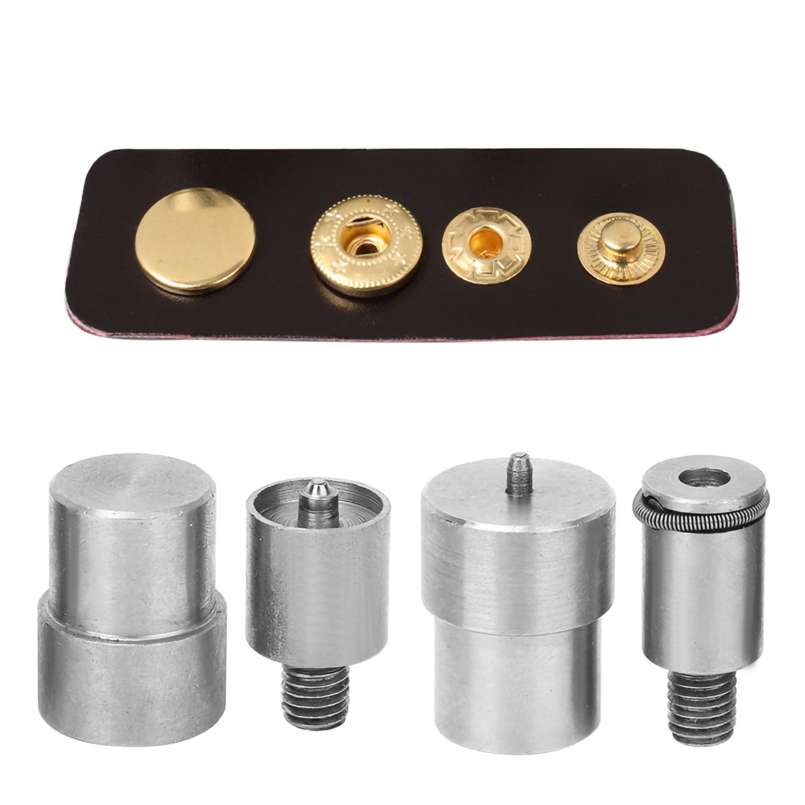 Leatherwork Hand Press - 4Pcs Stainless Steel Snap Button Mould