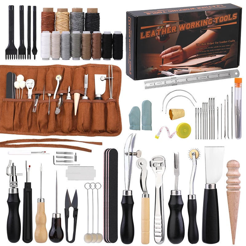 Leatherwork Punching Tool - KRABALL Professional Leather Craft Tool Kit