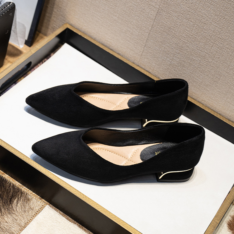 Women's Pointed Toe Simple Chu - огляд і ціна Leather Work Women Shoes