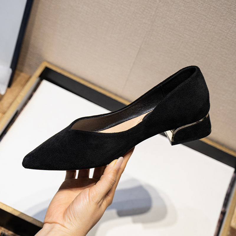 Women's Pointed Toe Simple Chu - огляд і ціна Leather Work Women Shoes