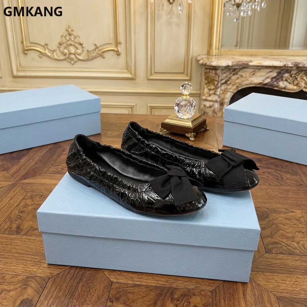 Women's Ballet Flats Bow Pleat - огляд і ціна Leather Work Women Shoes