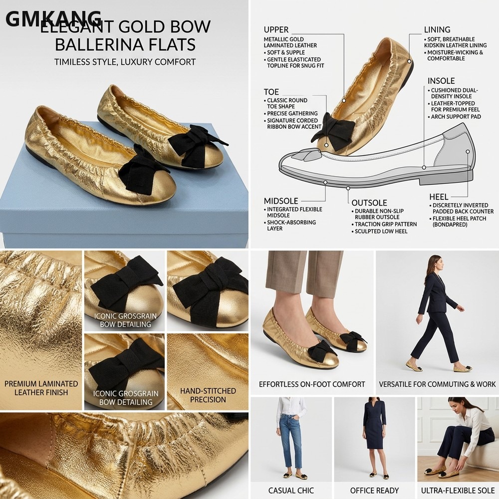 Women's Ballet Flats Bow Pleat - огляд і ціна Leather Work Women Shoes
