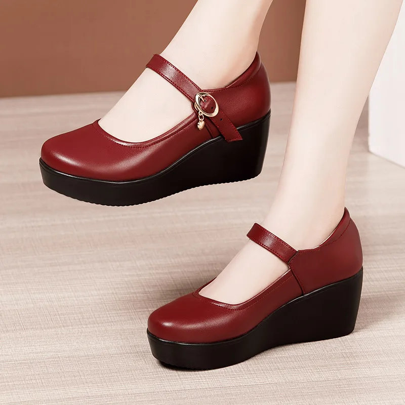6cm Small Size 32-43 Vintage S - огляд і ціна Leather Work Women Shoes