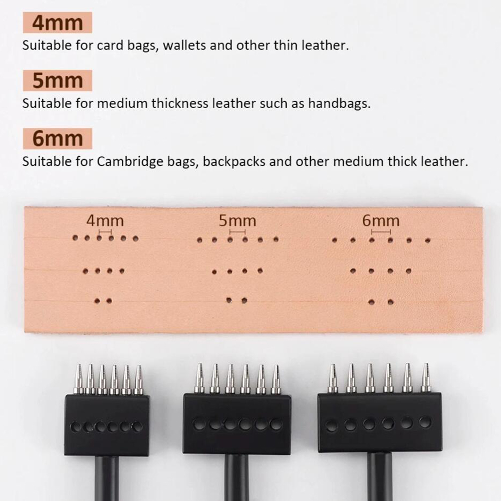 Black Prong Punch Tool Set 3pc - огляд і ціна Leather Punch Revolving