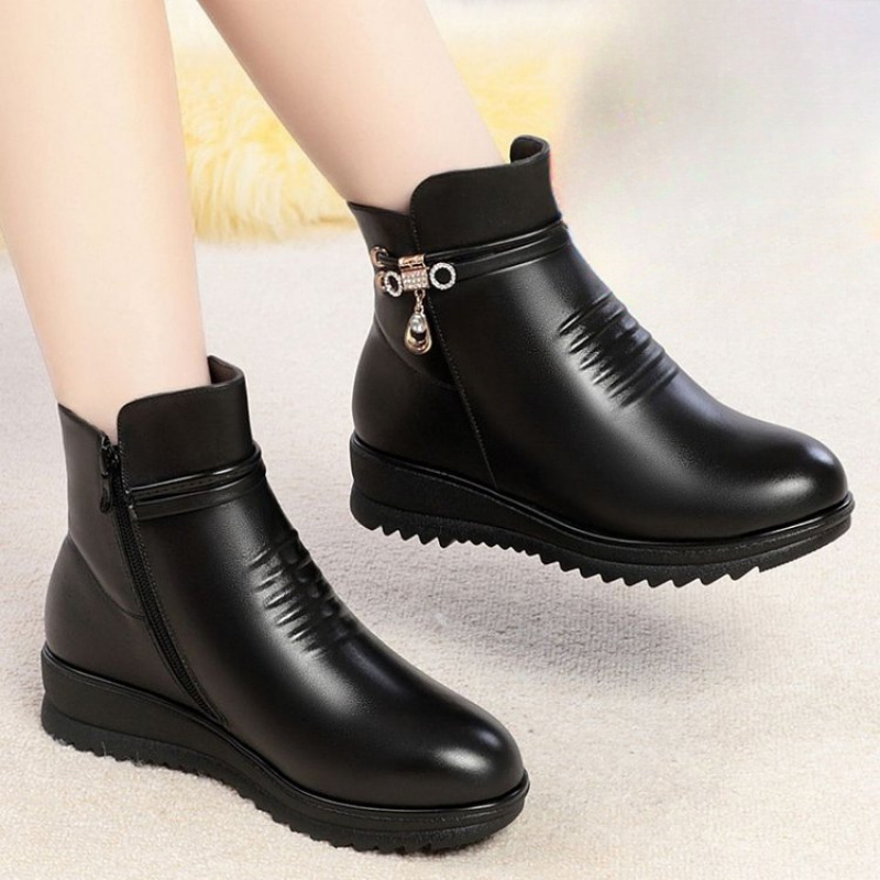 2025 Winter Chunky Heel Women' - огляд і ціна Leather Work Women Shoes
