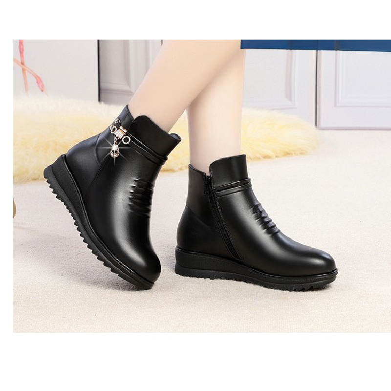 2025 Winter Chunky Heel Women' - огляд і ціна Leather Work Women Shoes