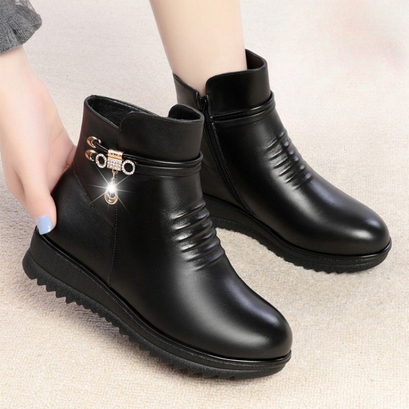 2025 Winter Chunky Heel Women' - огляд і ціна Leather Work Women Shoes