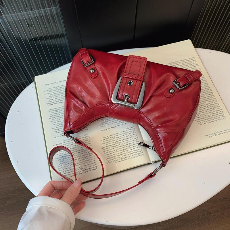 Y2K Retro Pleated Leather Shou - огляд і ціна Leatherwork Workshop