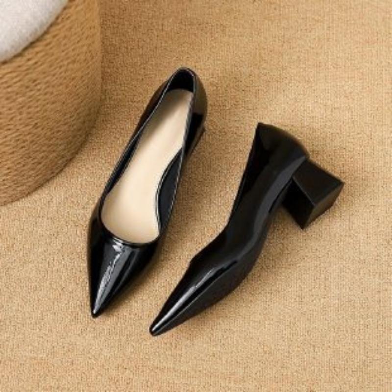 2026 Spring Autumn New Patent  - огляд і ціна Leather Work Women Shoes
