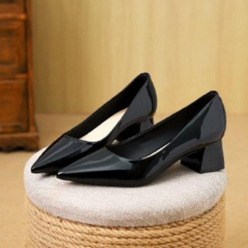 2026 Spring Autumn New Patent  - огляд і ціна Leather Work Women Shoes