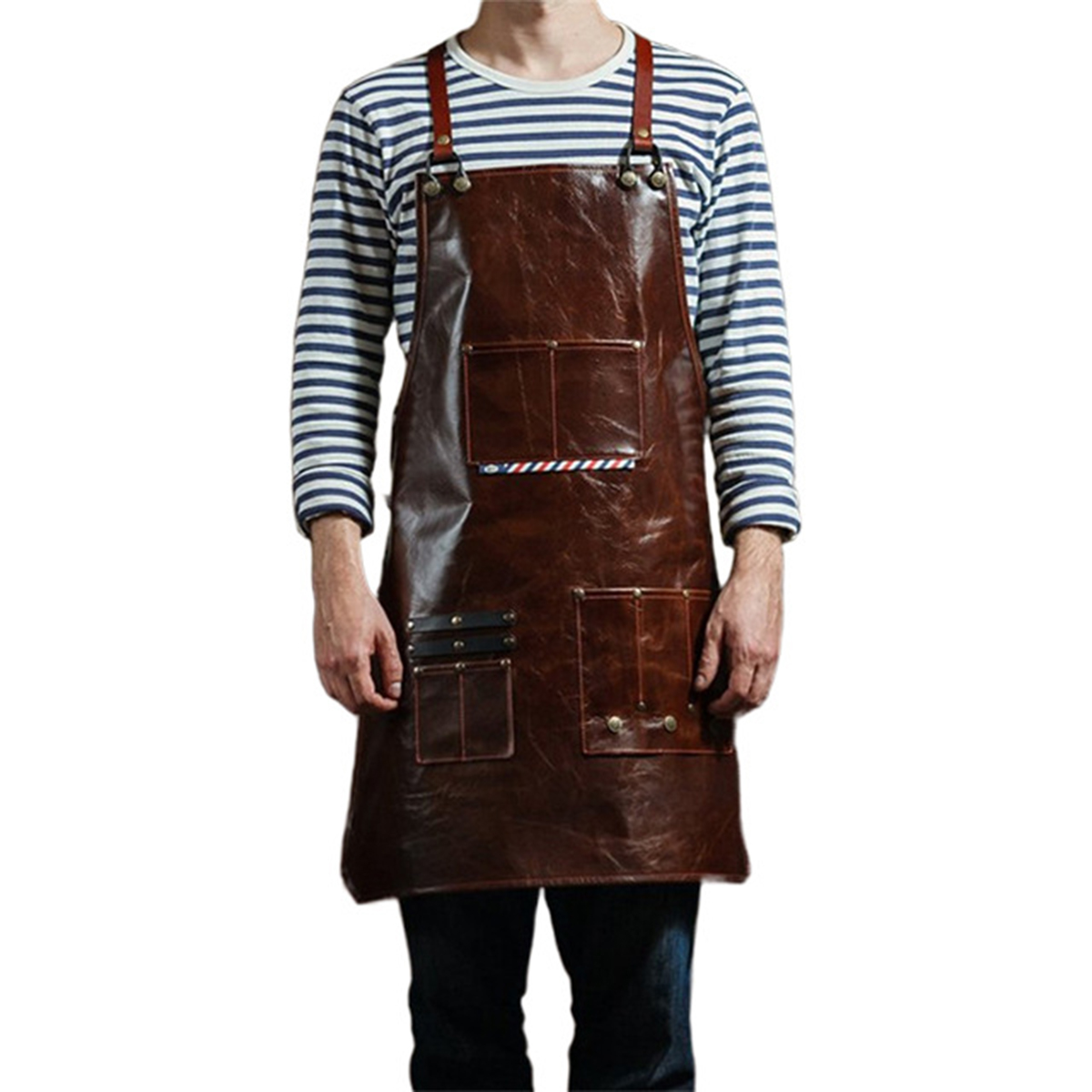 Men's Leather Work Apron with  - огляд і ціна Leatherwork Workshop