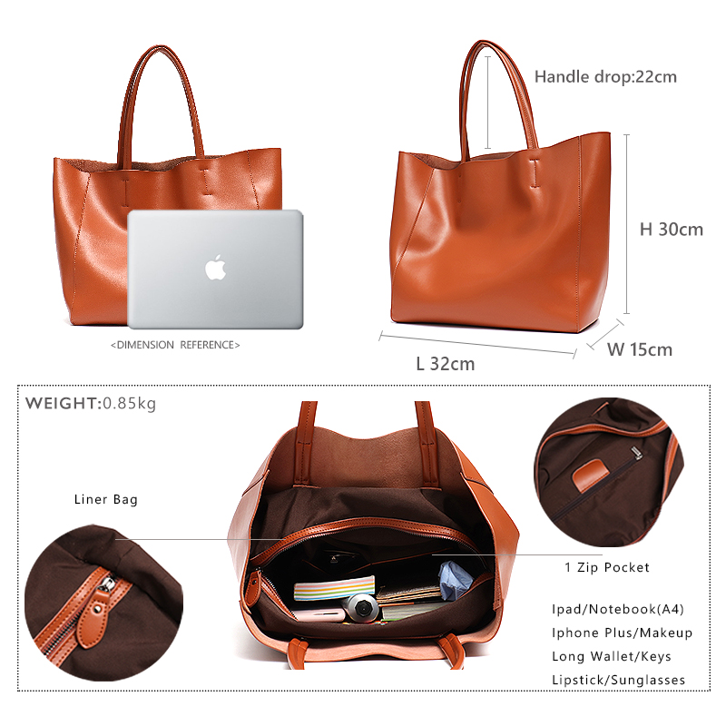 Minimalist Big Tote Bag Women  - огляд і ціна Leatherwork Workshop