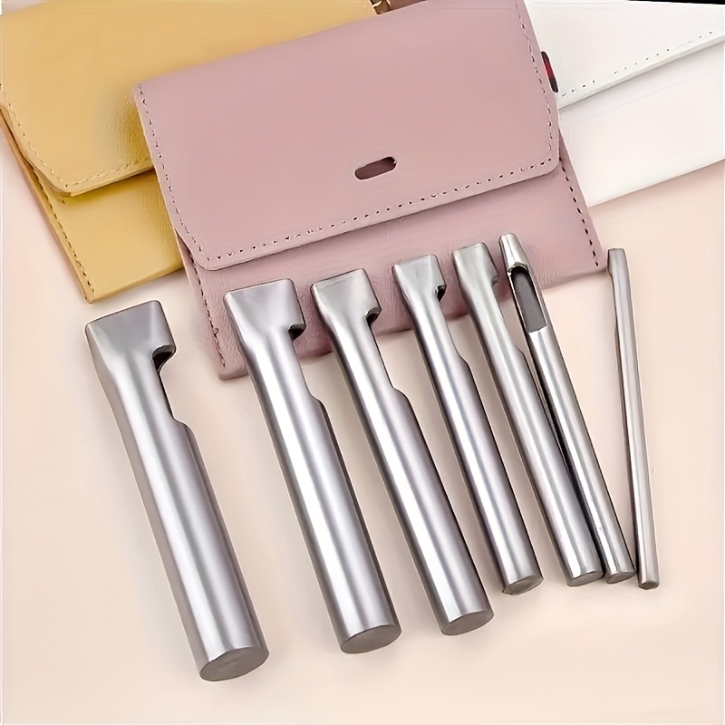 5pcs Leather Oblong Belt Hole  - огляд і ціна Leather Punch Revolving
