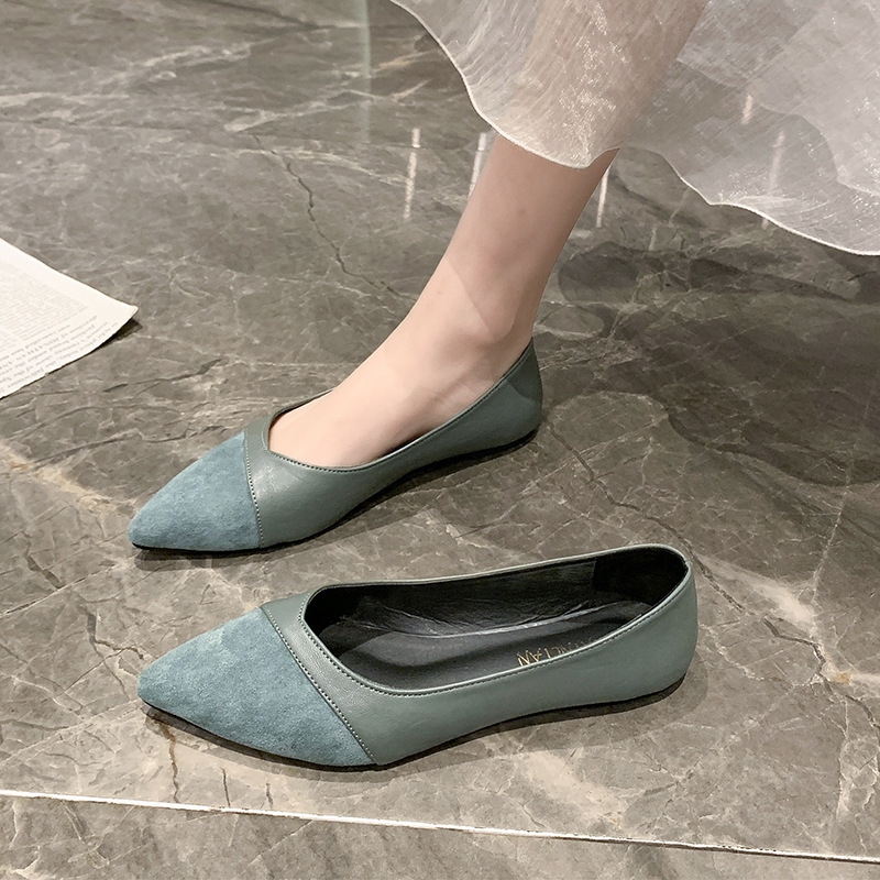 Flat black leather shoes for w - огляд і ціна Leather Work Women Shoes