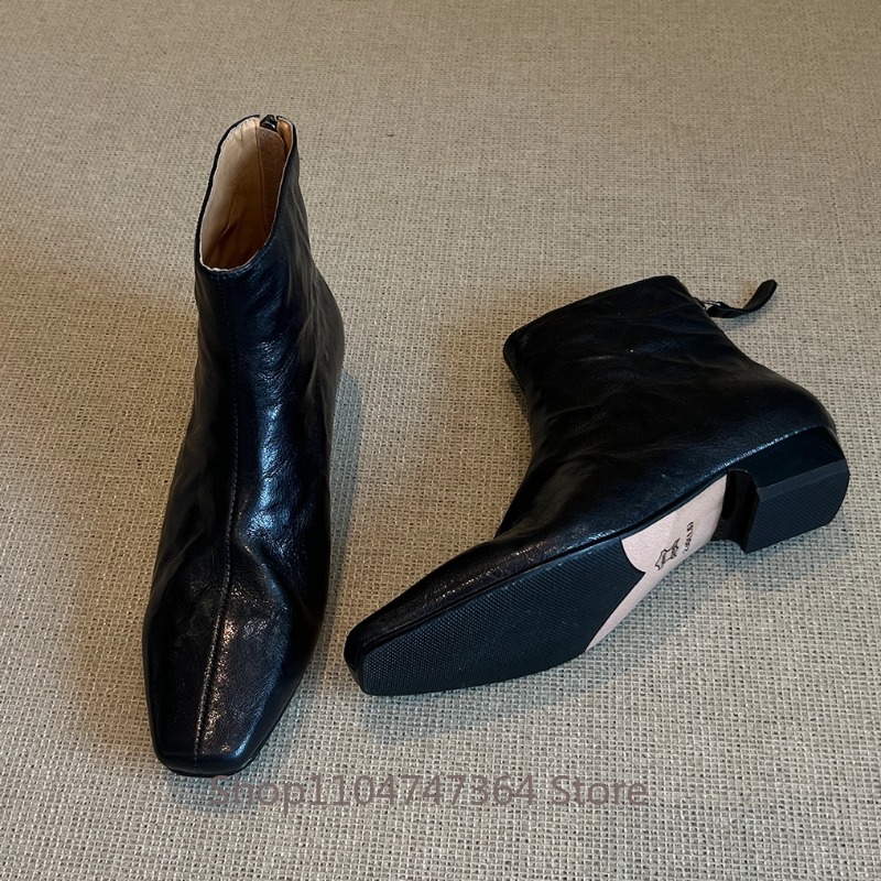 Sheepskin Retro French Square  - огляд і ціна Leather Work Women Shoes