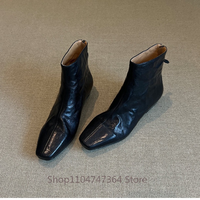 Sheepskin Retro French Square  - огляд і ціна Leather Work Women Shoes