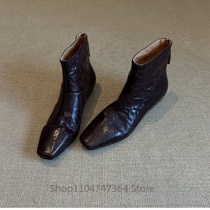 Sheepskin Retro French Square  - огляд і ціна Leather Work Women Shoes