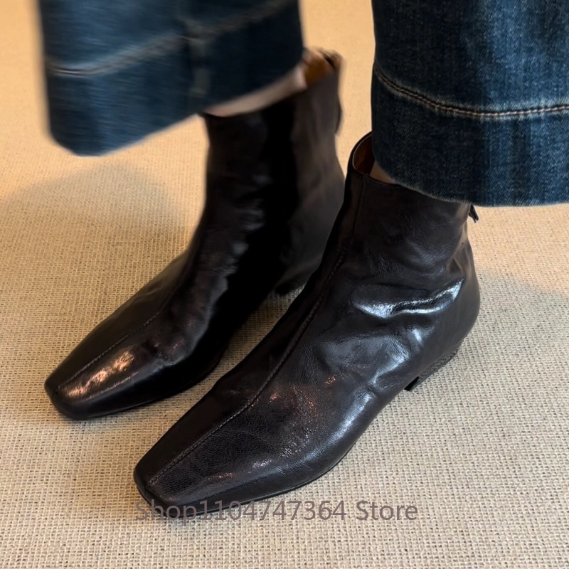 Sheepskin Retro French Square  - огляд і ціна Leather Work Women Shoes