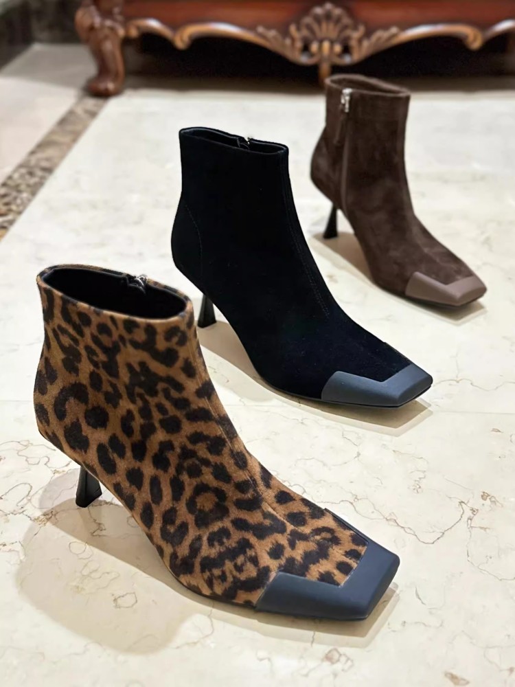 Fashion Women Square Toe Thin  - огляд і ціна Leather Work Women Shoes