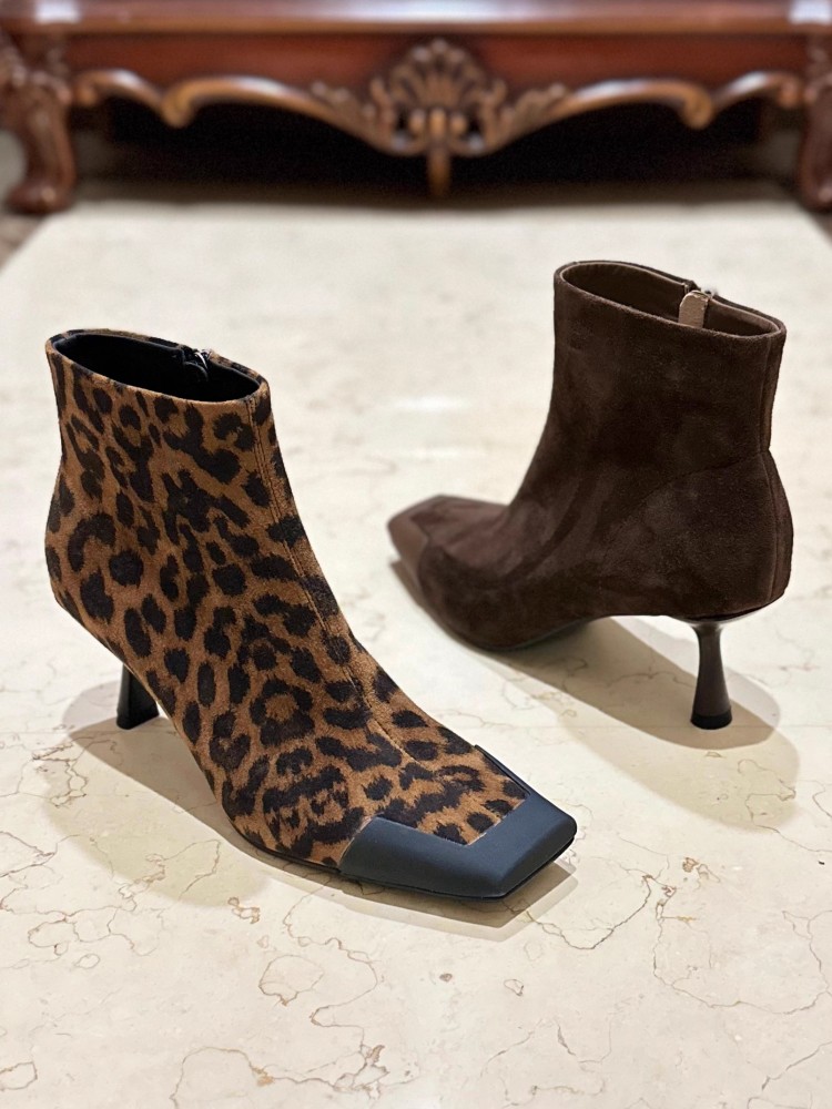 Fashion Women Square Toe Thin  - огляд і ціна Leather Work Women Shoes