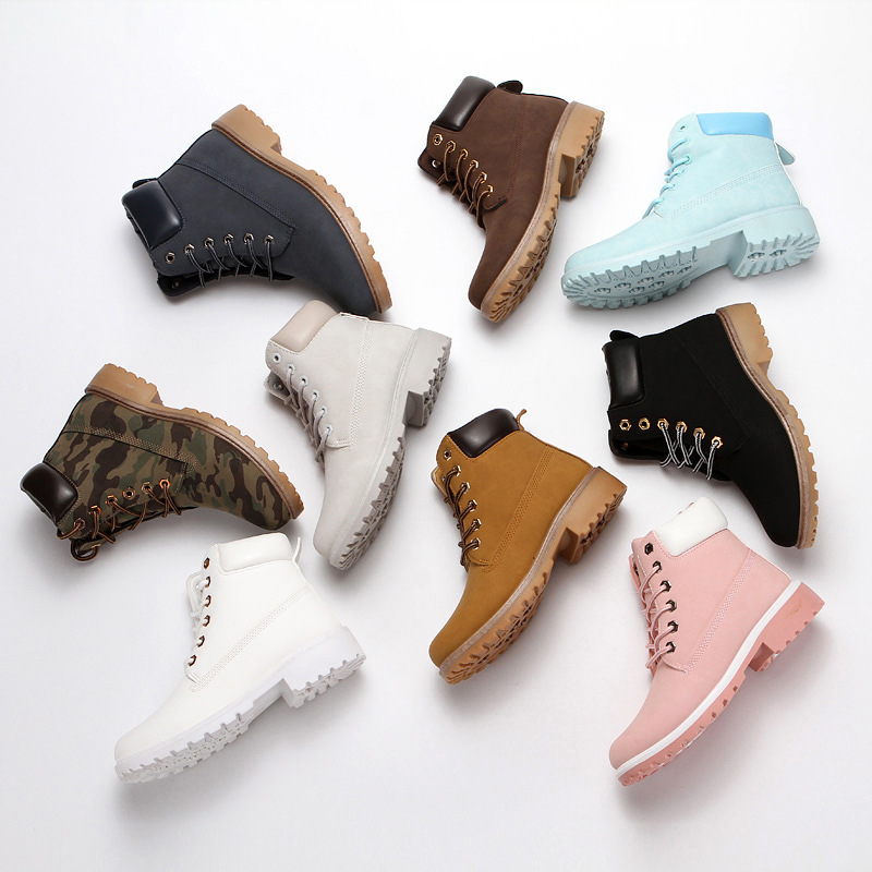 Women's Platform Boots Round T - огляд і ціна Leather Work Women Shoes