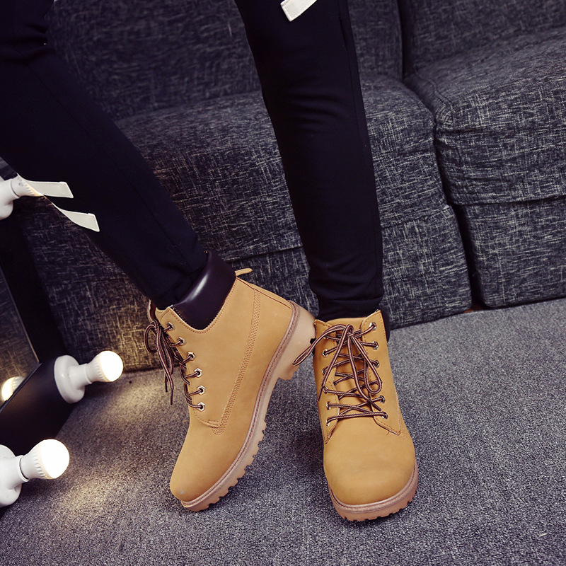 Women's Platform Boots Round T - огляд і ціна Leather Work Women Shoes