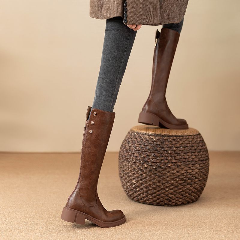 Autumn Winter Middle Heel Ladi - огляд і ціна Leather Work Women Shoes